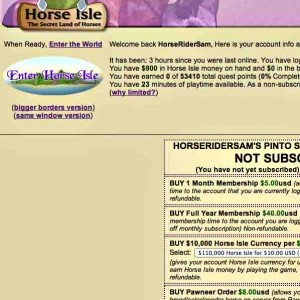 Horse isle game for PC & MAC