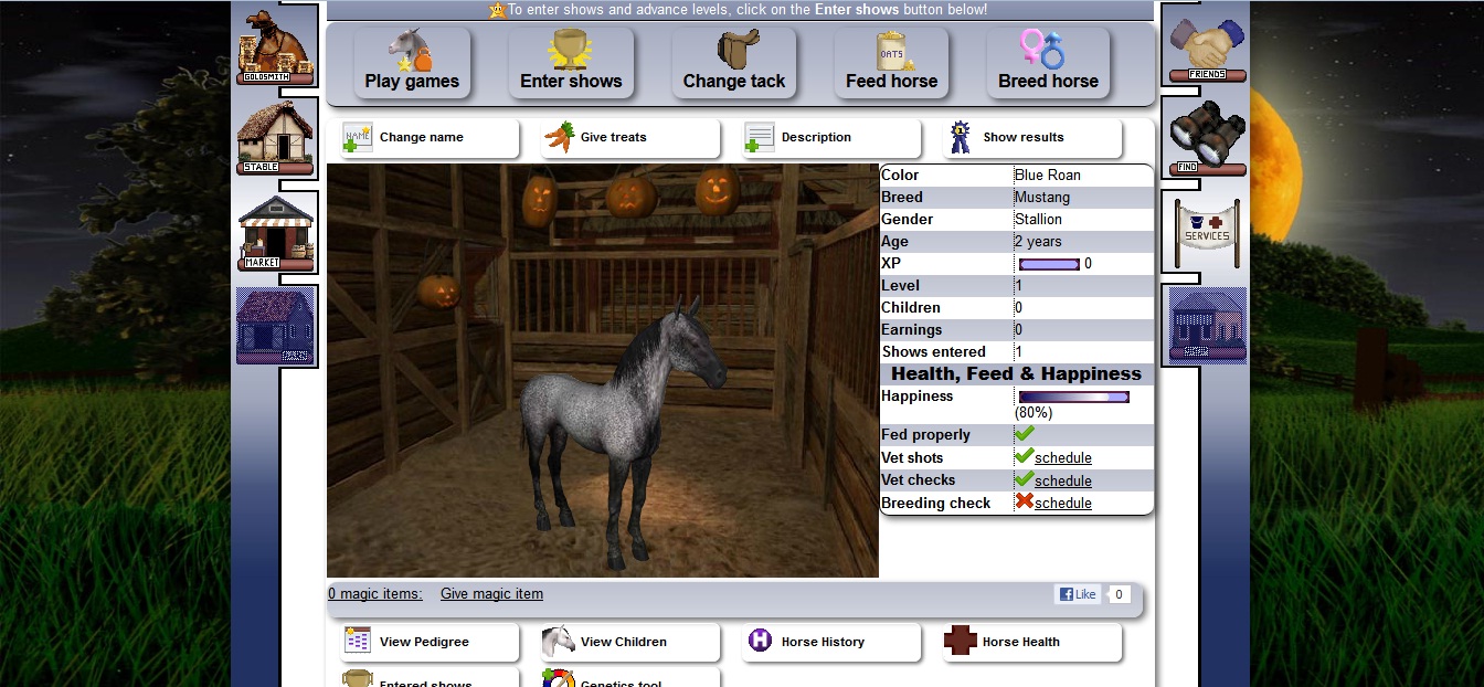 a virtual horse game avh