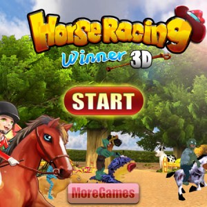 Horse racing winner 3D