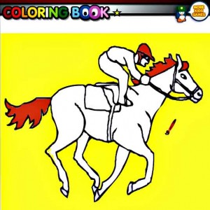 Race horse coloring facebook game